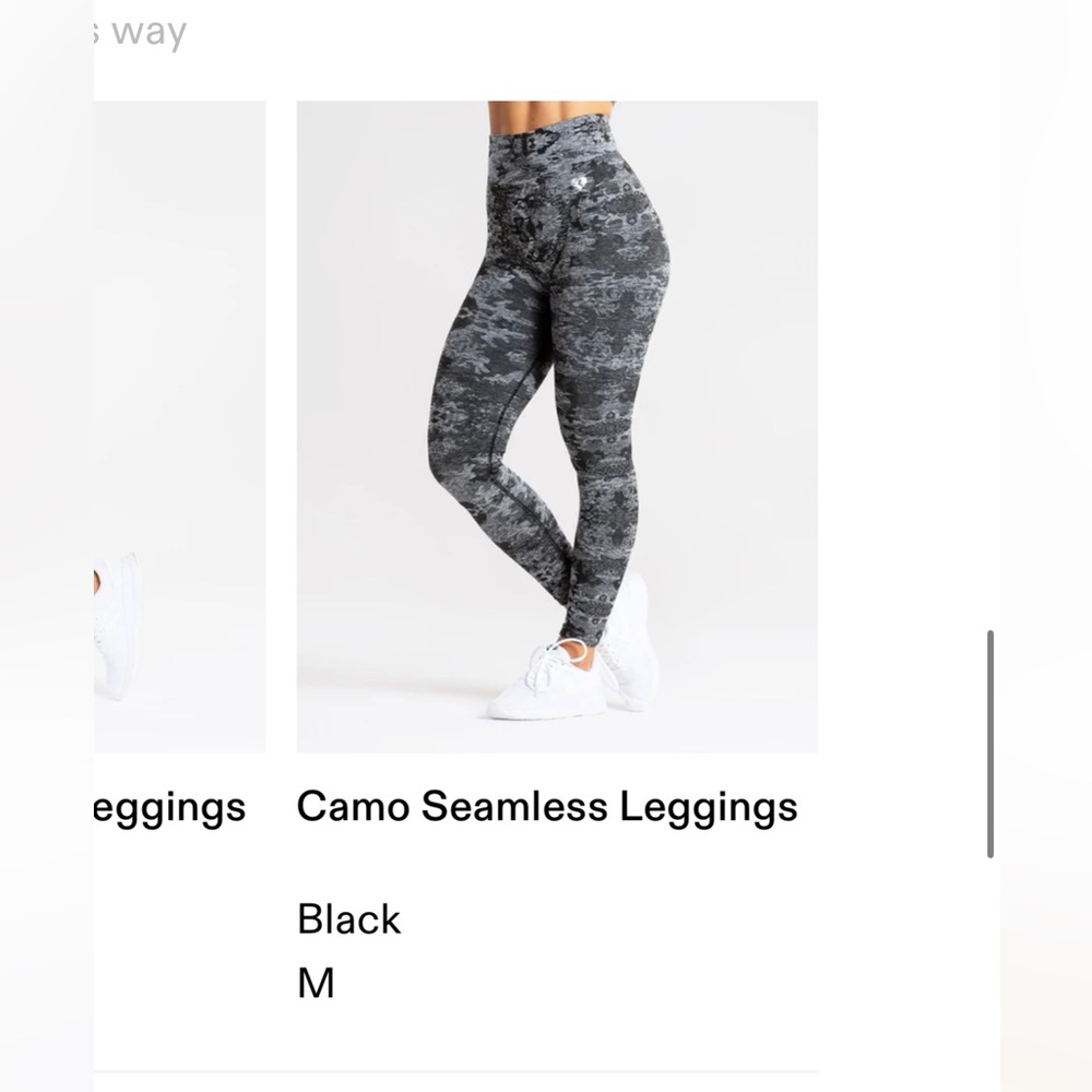 Women’s best camo seamless leggings size medium black